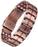 Feraco pulsera de cobre para hombres con cierre resistente para uso diario