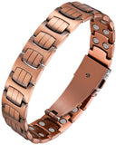 Pulsera de cobre Feraco para hombres, detalle de cierre cómodo para uso diario