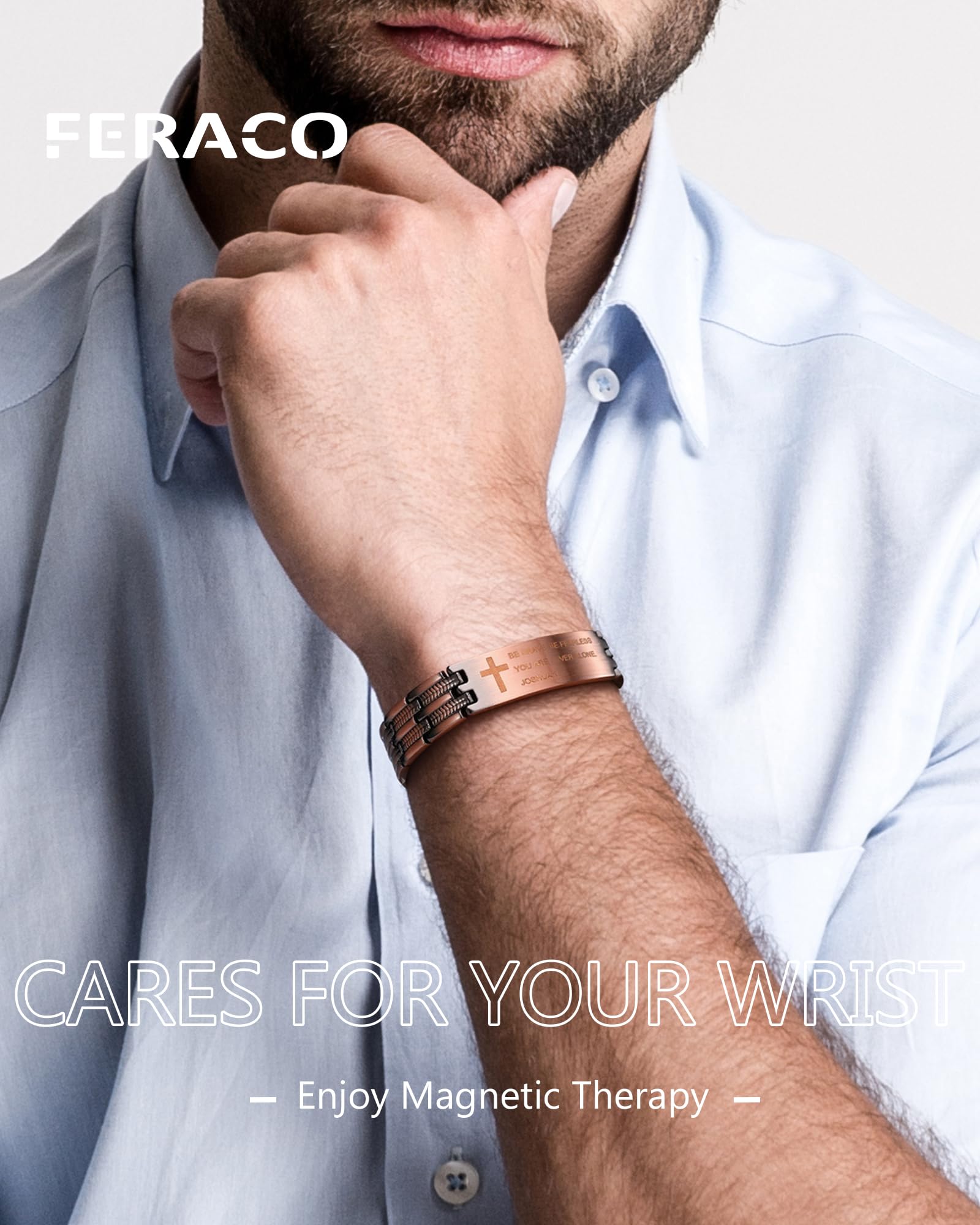 Pulsera Feraco con imanes de 3800 Gauss para uso diario.