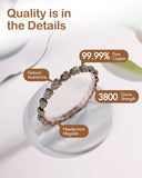 Feraco pulsera infinito bohemio, diseño elegante con gemas naturales