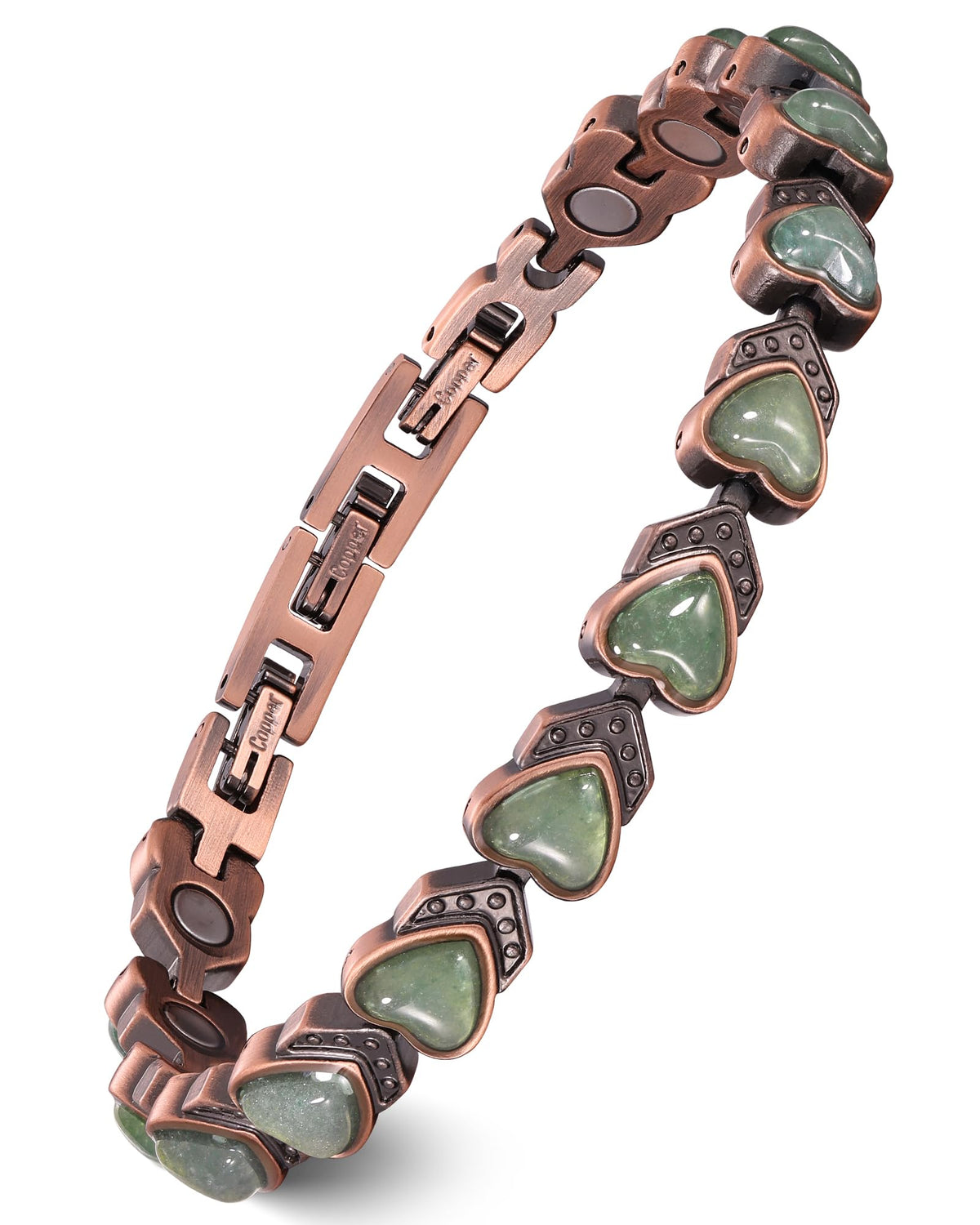 Feraco pulsera magnética de cobre con aventurina para estilo y bienestar diario