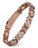 Pulsera Feraco de cobre magnética 3800 Gauss, primer plano, confort diario.