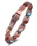 Pulsera Feraco de cobre magnética: diseño infinito bohemio y turquesa para cualquier ocasión.