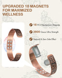 Feraco pulsera cobre magnetos, cierre abierto, ajuste rápido
