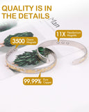 Feraco pulsera cobre con imanes de neodimio 3500 gauss, vista cercana.