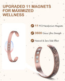 Feraco pulsera cobre, medidas 17,2 cm por 1 cm.