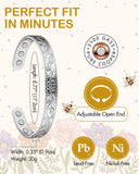 Feraco pulsera cobre ajustable de estilo abierto para muñecas de distintos tamaños, cómoda.