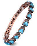 Feraco pulsera de cobre para mujer con diseño bohemio, elegante para uso diario.