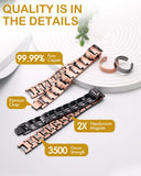 Pulsera cobre negra Feraco, diseño elegante y versátil para cualquier atuendo.