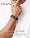 Pulsera Feraco de cobre negra, diseño moderno y versátil para cualquier ocasión.