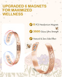 Pulsera Feraco de cobre rosado, ideal como regalo elegante y duradero.