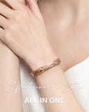 Pulsera Feraco de cobre oro rosado de 172 mm, diseño ligero y cómodo.