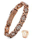Pulsera Feraco de cobre puro con imanes, ideal para uso diario con estilo.