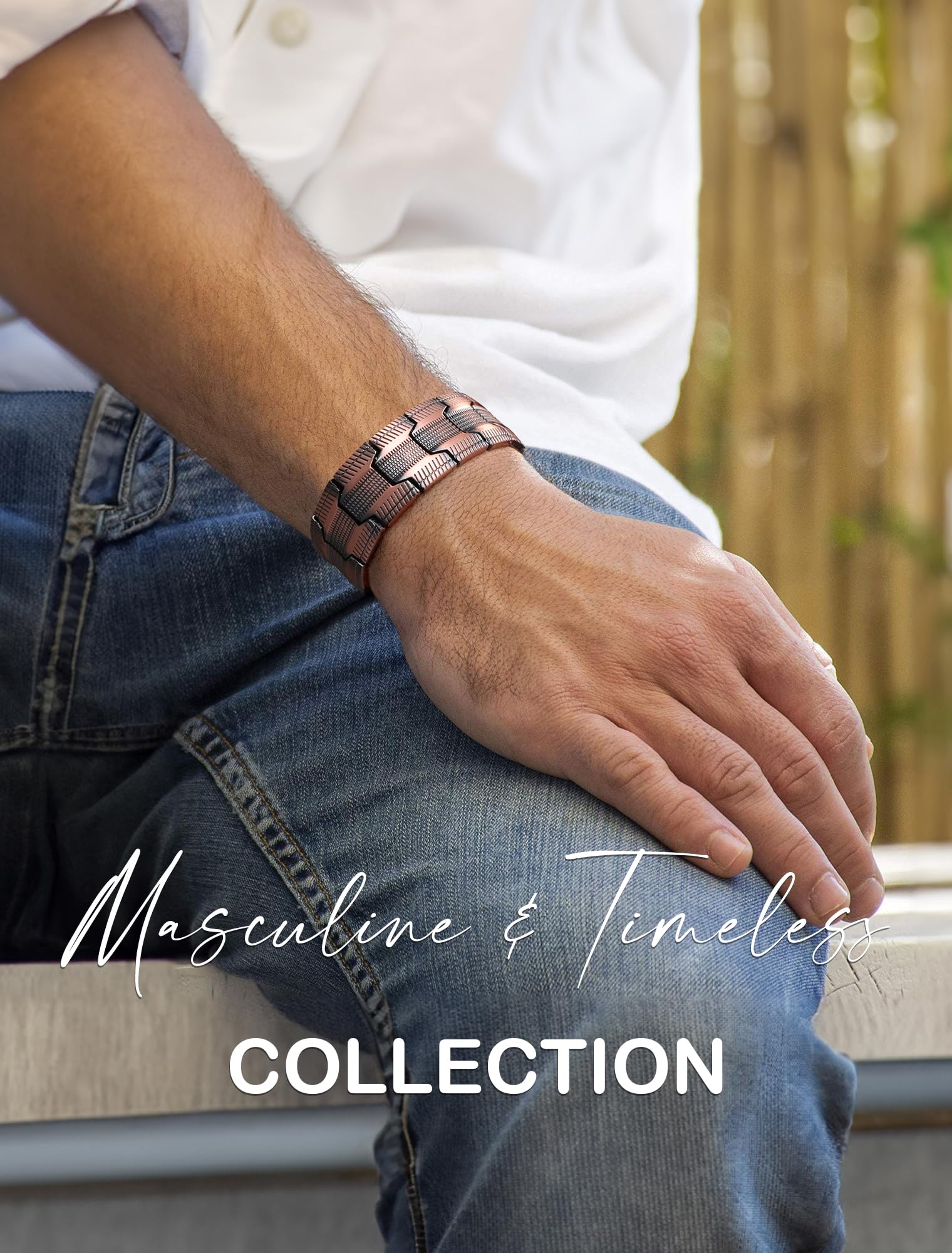 Empaque regalo elegante Feraco pulsera de cobre.