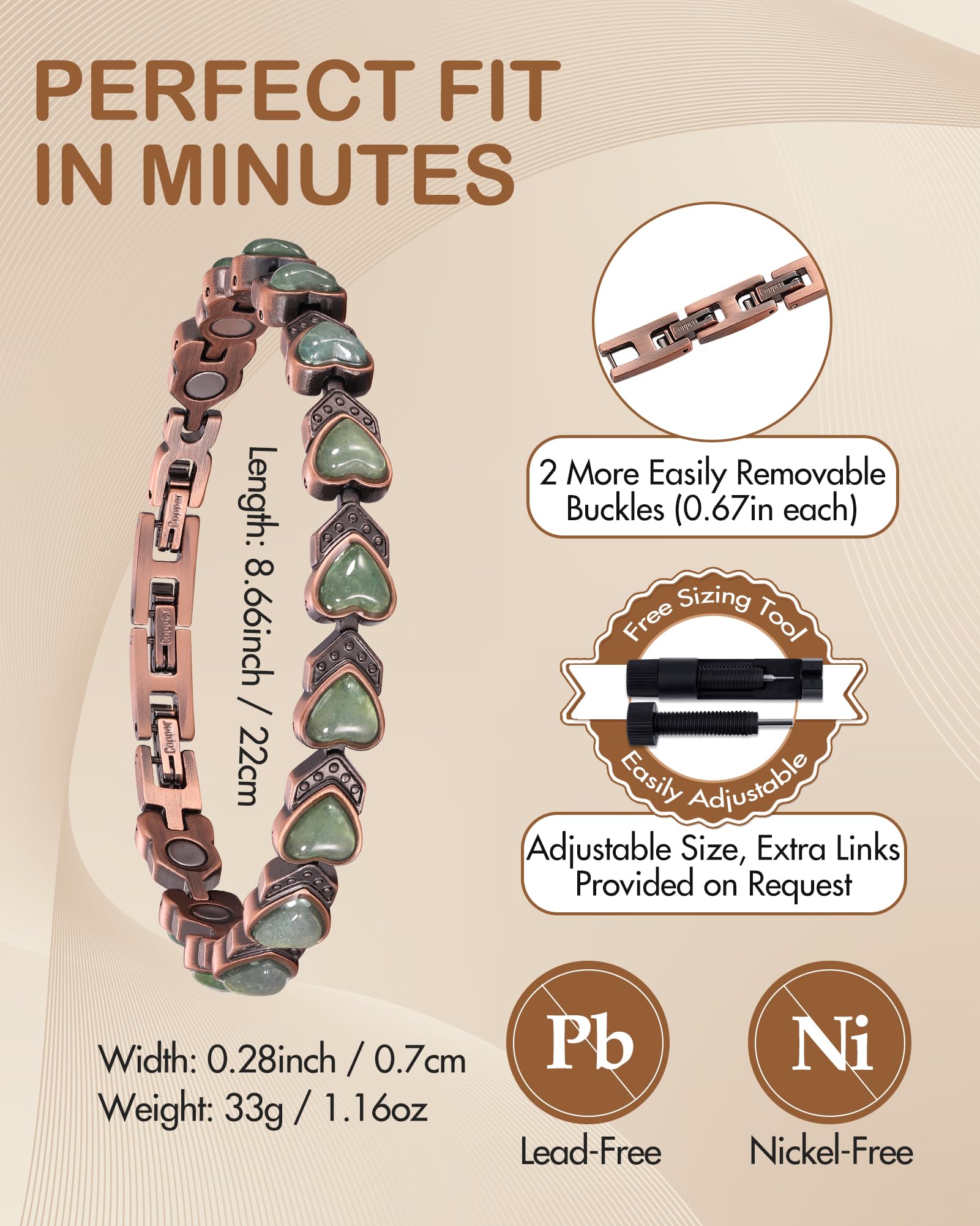 Feraco pulsera resistente al agua, ideal para uso diario