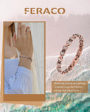 Feraco pulsera símbolo infinito con zirconia, estilo romántico.
