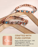 Pulsera Feraco cobre con turquesa natural para estilo natural