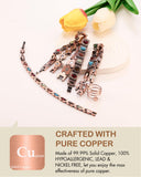Feraco pulsera cobre con turquesa natural para un toque terroso diario.