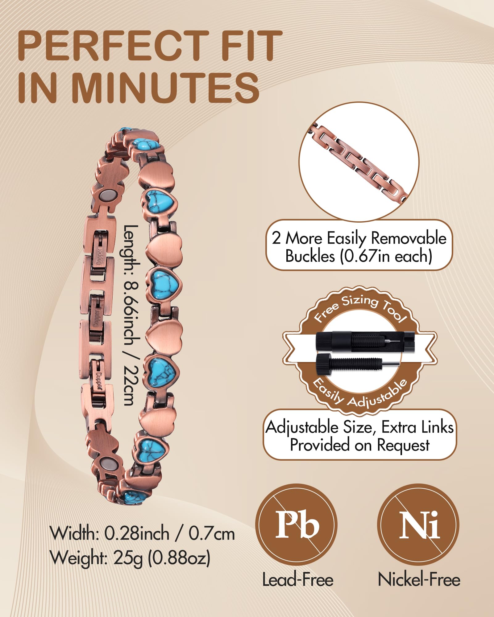 Pulsera Feraco ligera y resistente para uso diario