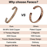 Feraco pulsera cobre uso diario, añade un toque de sofisticación a tu atuendo.