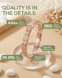 Feraco pulsera cobre zirconia brillante: destellos para ocasiones especiales
