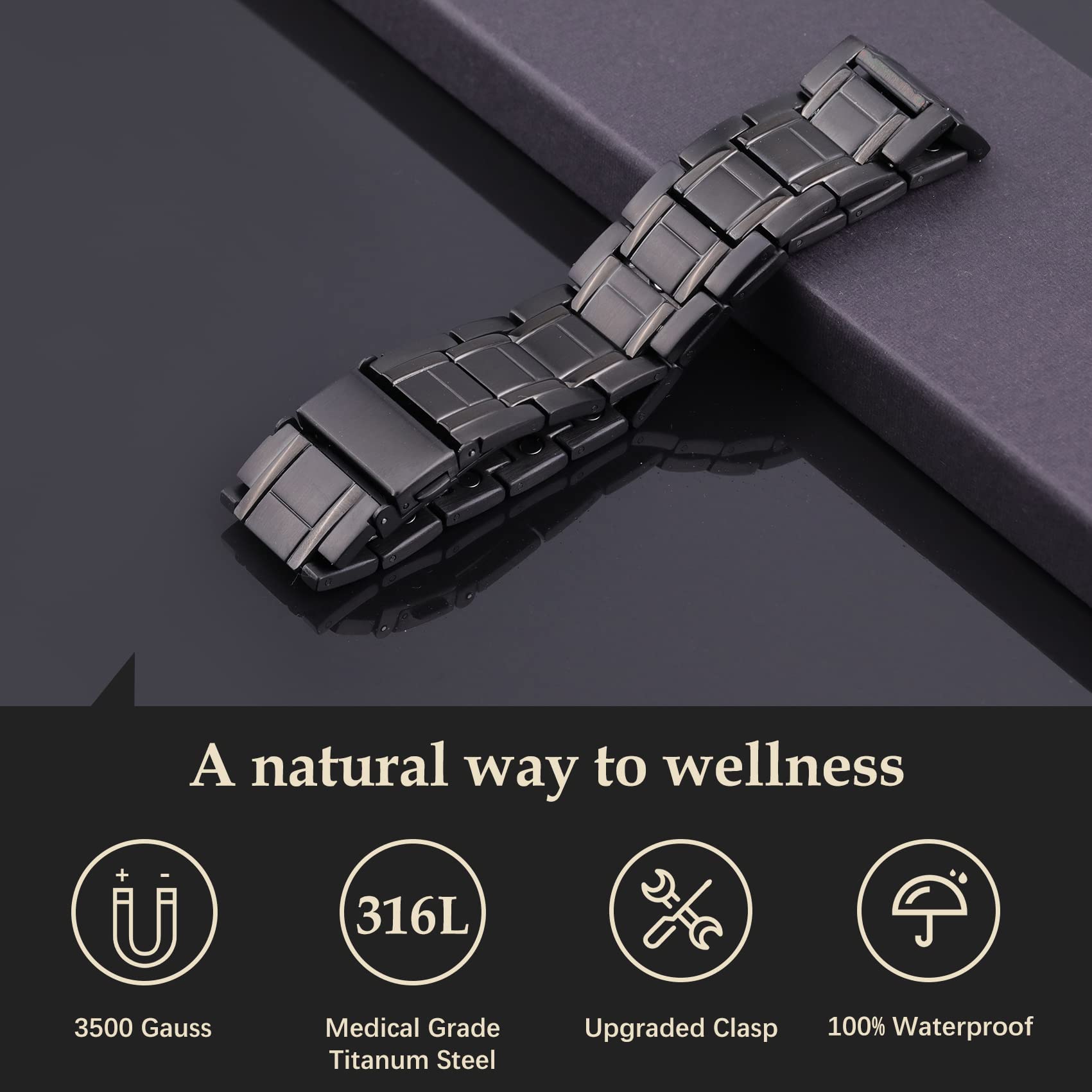 Diseño masculino Feraco, pulsera elegante para estilo diario.