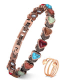 Feraco Pulsera iman 3800 Gauss con simbolo infinito y corazon para uso diario