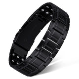 Pulsera Feraco con imanes de 3500 gauss y titanio para uso diario seguro.