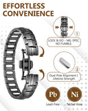 Pulsera Feraco con 33 imanes de neodimio para un impulso magnético equilibrante.