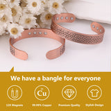 Diseño tallado elegante de la pulsera cobre Feraco para combinar con otros accesorios