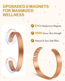 Feraco pulsera magnética protege contra oxidación, aspecto duradero.