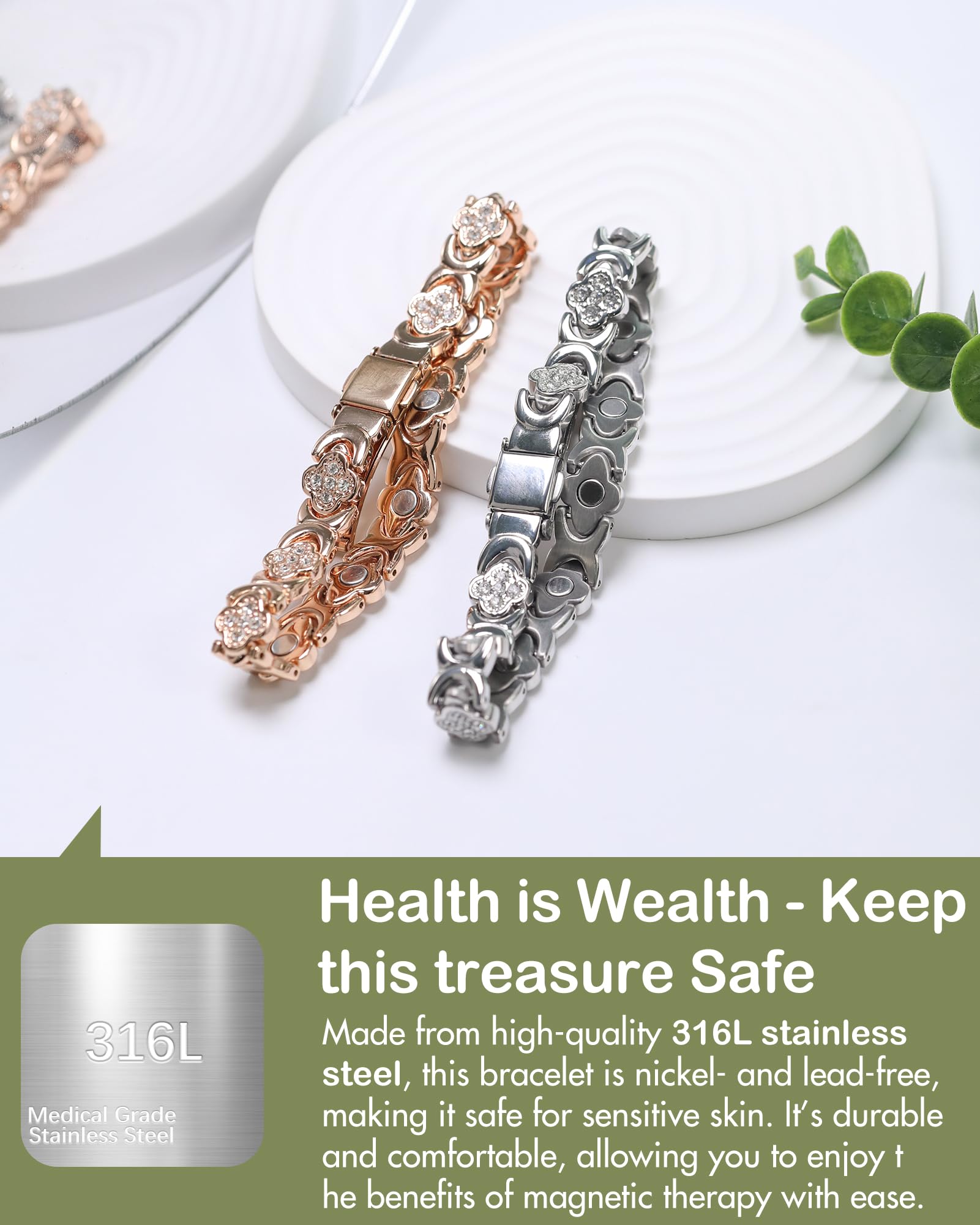 Estilo moderno de la pulsera magnética Feraco para uso diario
