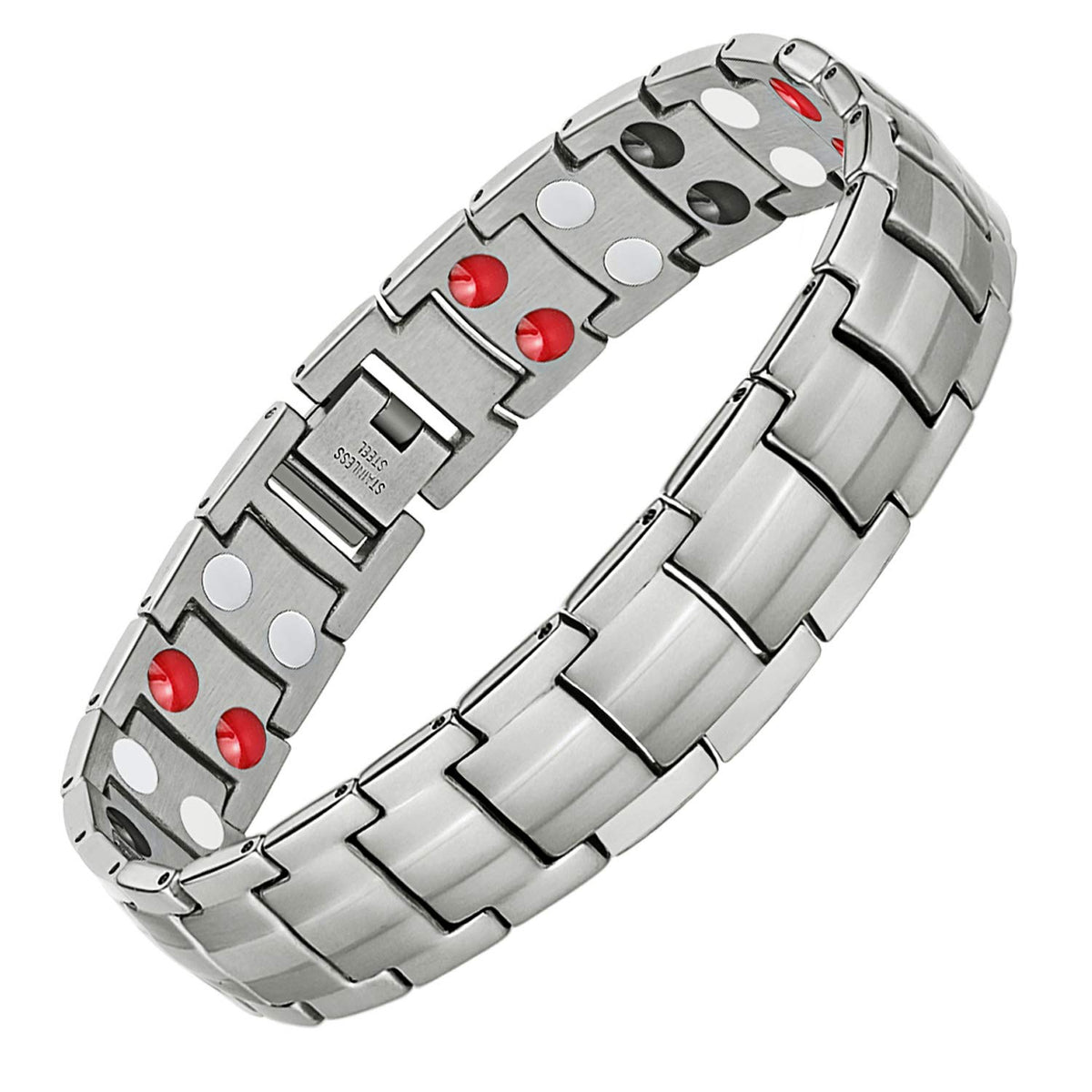 Feraco pulsera magnética para hombre, doble fila de imanes, estilo diario