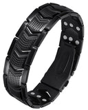 Pulsera magnética Feraco para hombres, diseño 3x fuerza y estilo sobrio