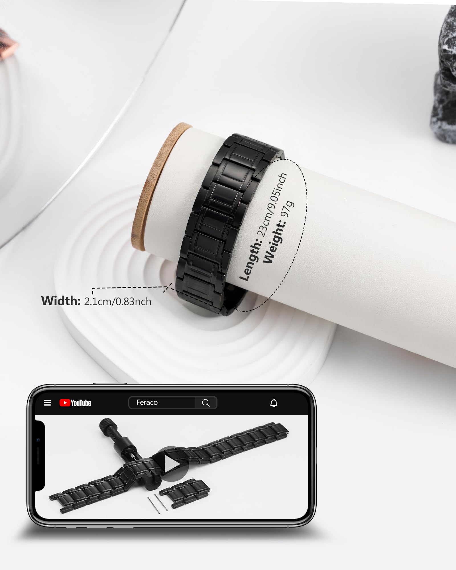 Pulsera resistente al agua para uso diario activo.