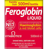 Feroglobin: envase con tapa segura para un uso limpio.