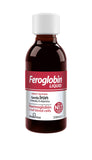 Feroglobin etiqueta-botella información clara de dosis e ingredientes