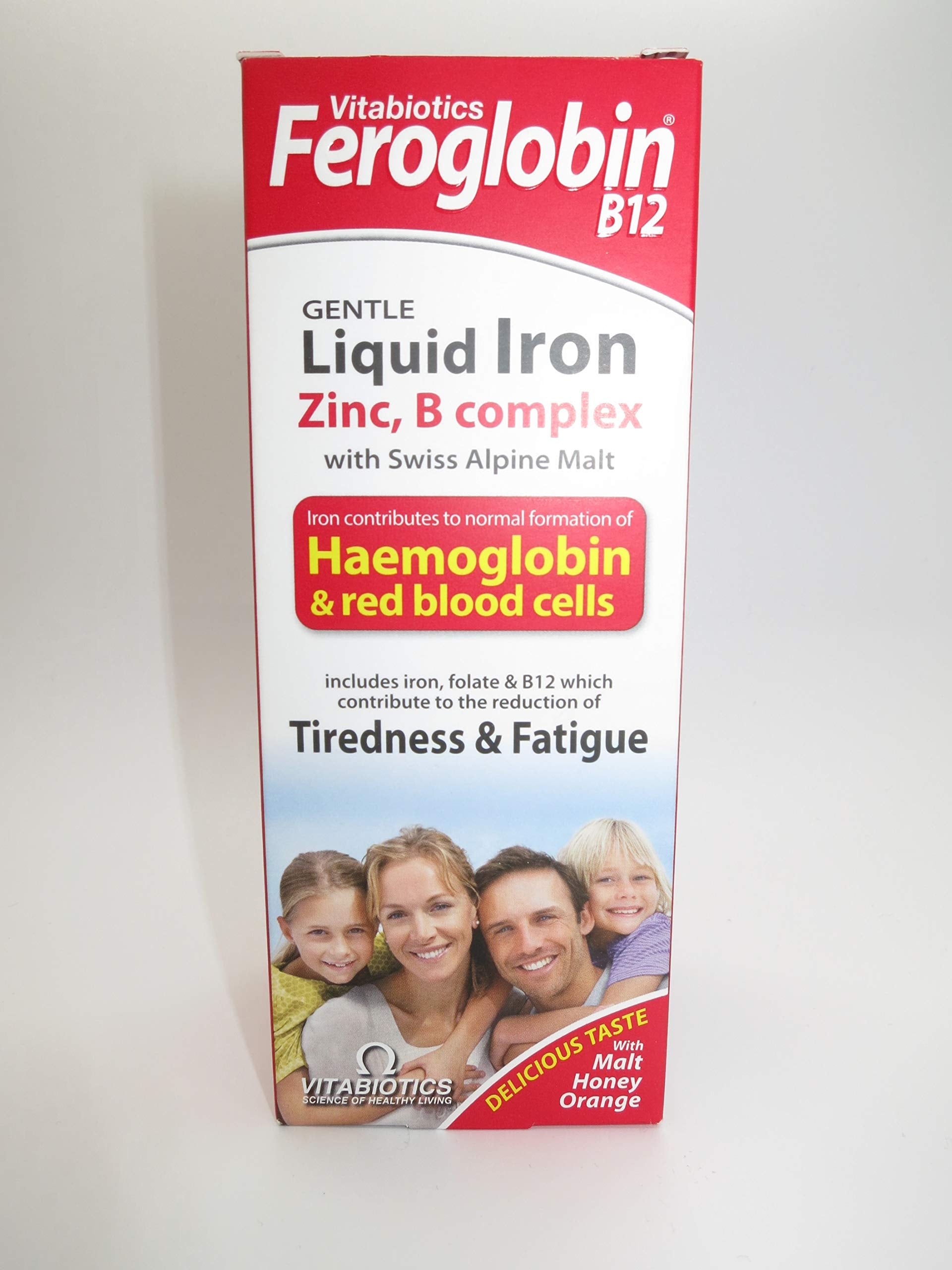 Feroglobin Vitabiotics: botella con fórmula de hierro y B12 de 200 ml