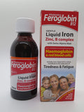 Empaque práctico de Feroglobin para uso diario en adultos y embarazadas