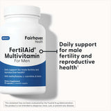 FertilAid para hombres ingredientes clave, como L-carnitina y zinc, para la salud reproductiva.