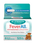 Feverall supositorios para niños 325 mg en empaque práctico para casa