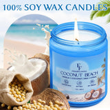 Vela de soja natural FF FRAGRFLOWING con aroma coco, ideal para uso diario.