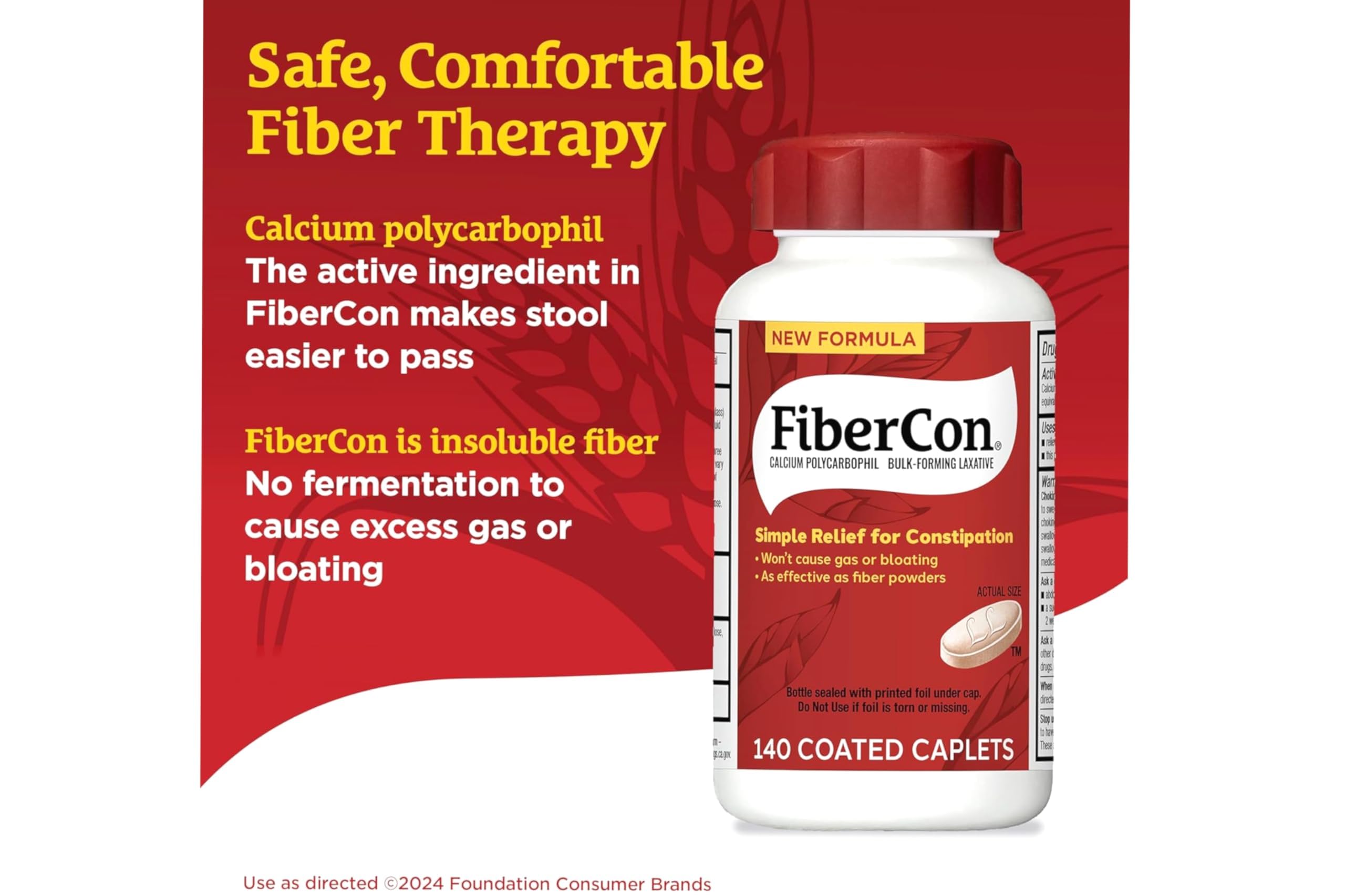 Capsulas de FiberCon en recipiente transparente, fácil de ver la cantidad.