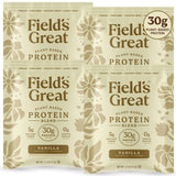 Field's Great Proteína vegetal con fibra vainilla, empaque compacto para llevar
