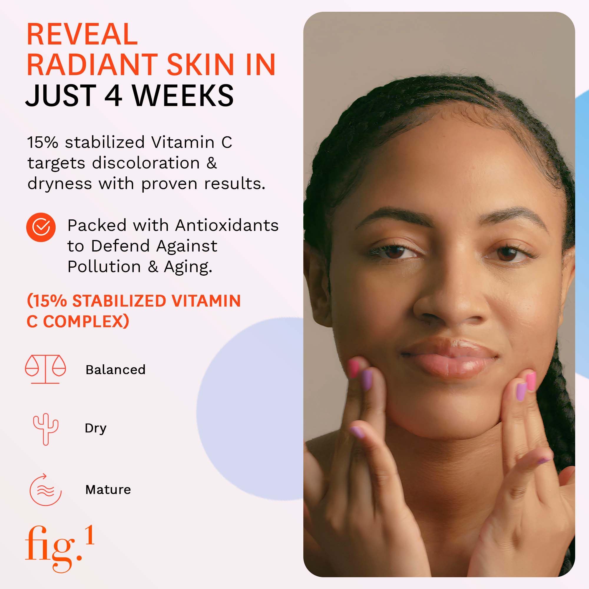 Fig.1 serum textura ligera para aplicación diaria en rostro