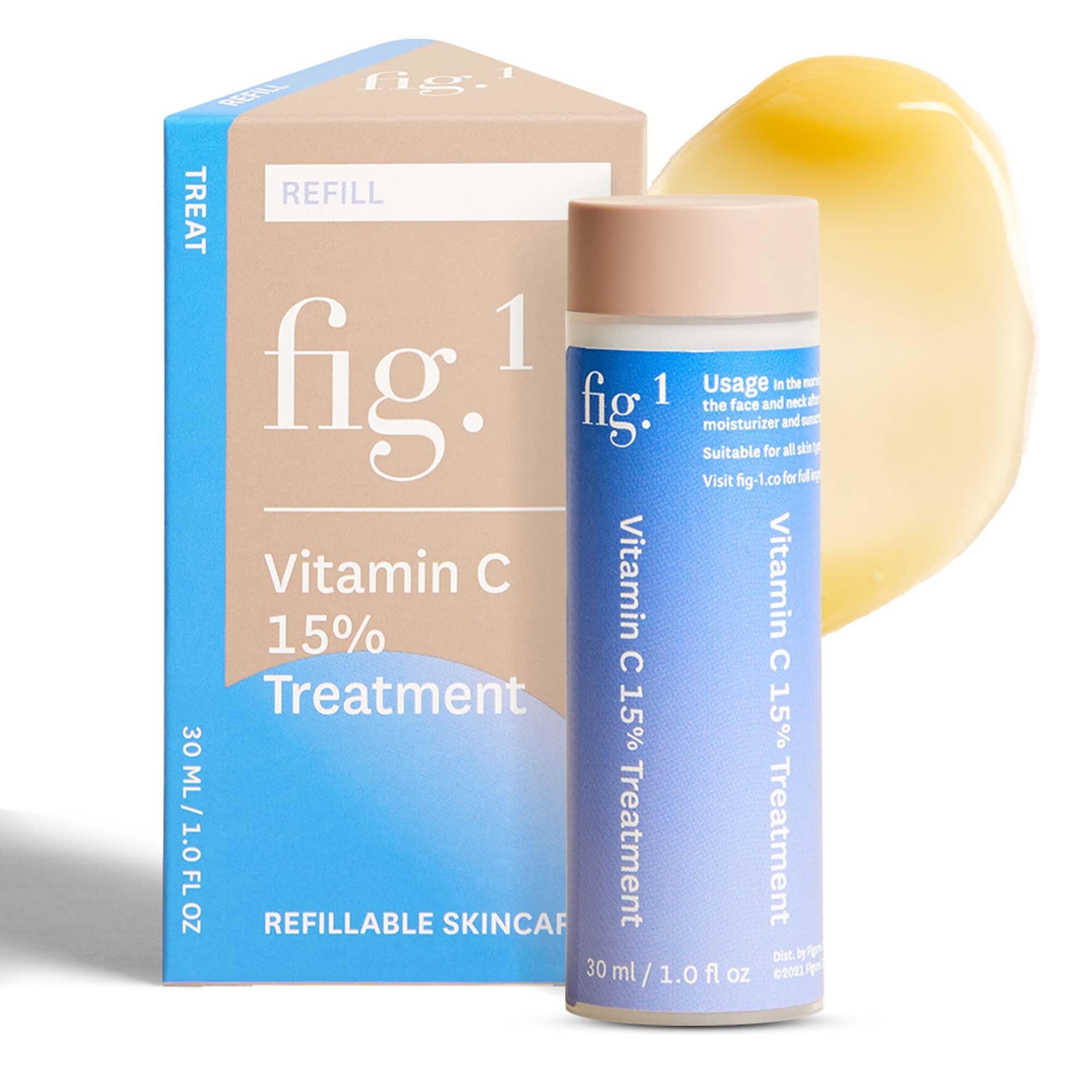 Cartucho relleno de Fig.1 Vitamina C 15% para recargar sin residuos.