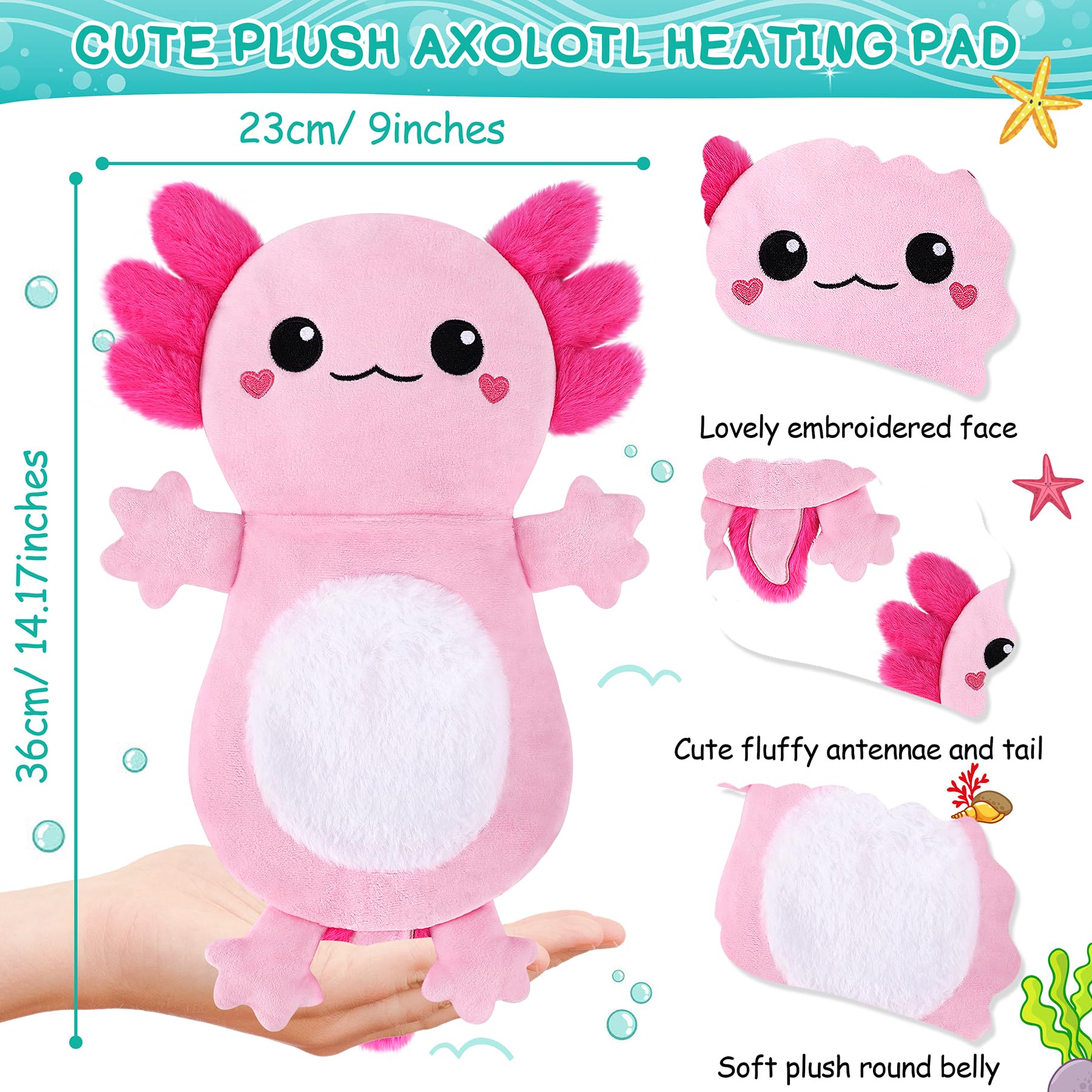Peluche axolotl suave de Fighting to Achieve, perfecto para abrazos nocturnos
