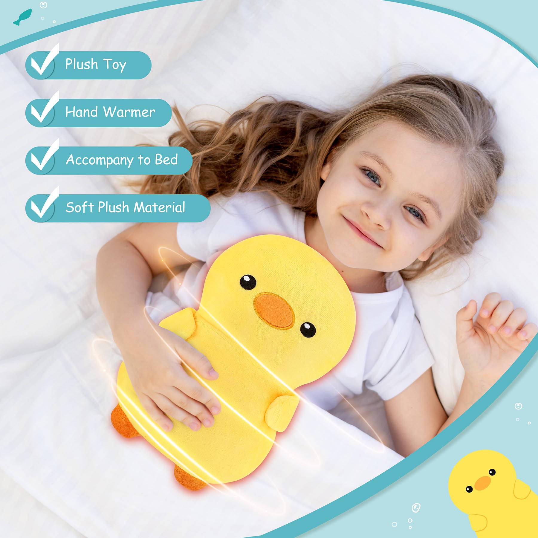 Pato amarillo Fighting to Achieve, diseño plano y flexible para cuello y espalda.