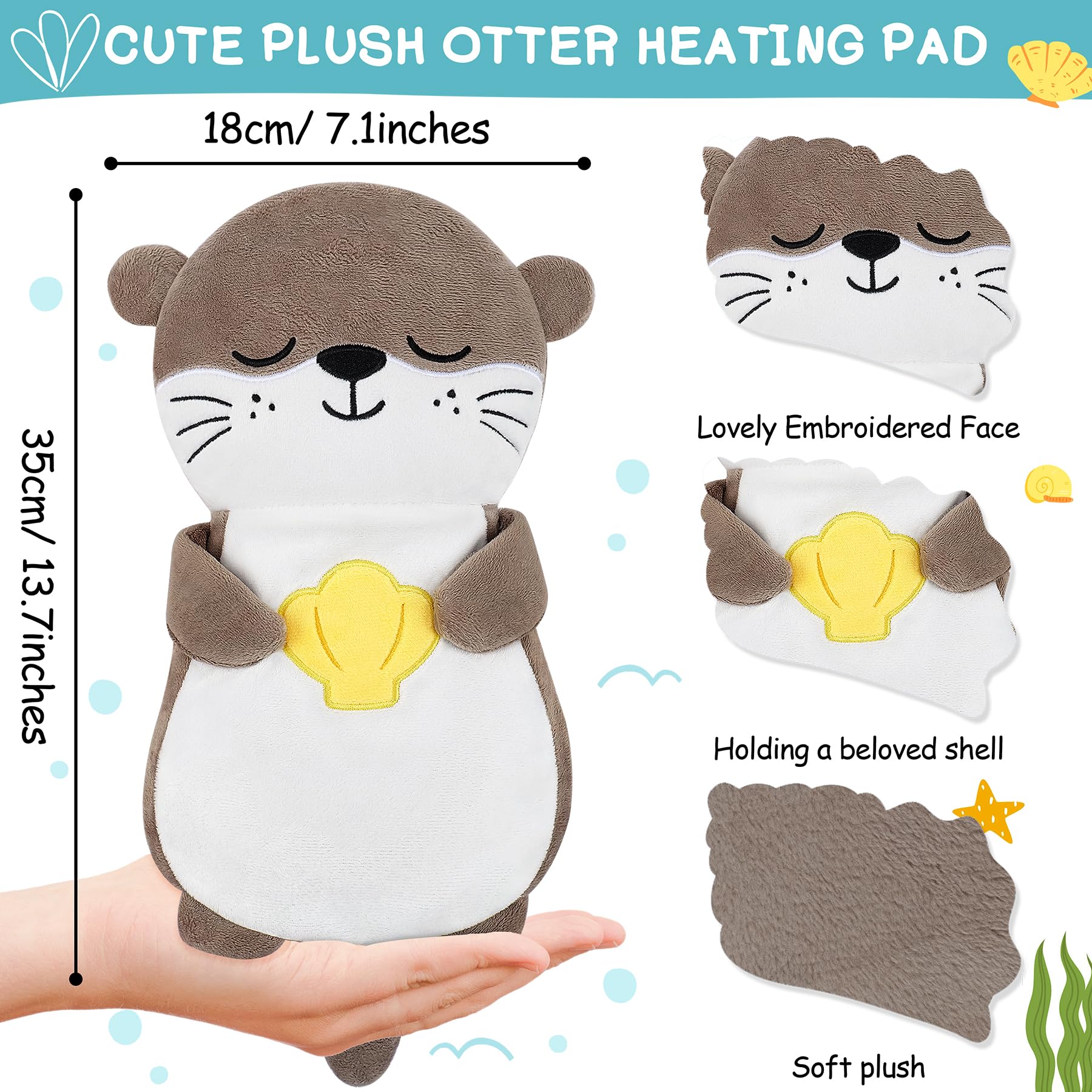 Peluche Otter de Fighting to Achieve con calor removible para uso cómodo.