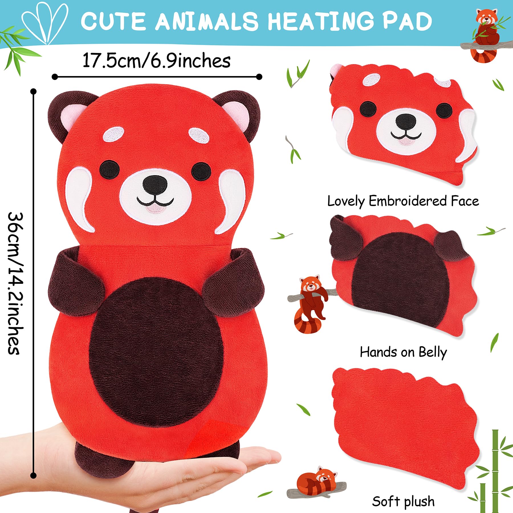 Red Panda de Fighting to Achieve: tamaño 36x17,5 cm para uso versátil